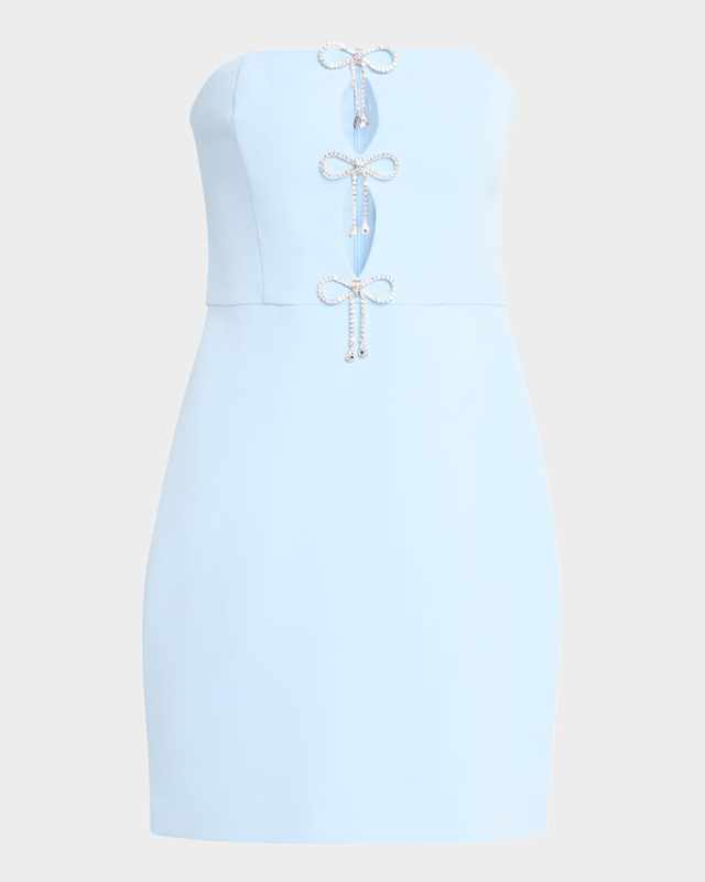 Dakota Strapless Bow-Embellished Mini Dress